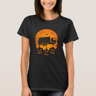 T-shirt Chariot Citrouille Funny Halloween Costume lune