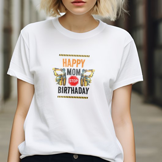 T-shirt Chariot de construction 1ère fête d'anniversaire