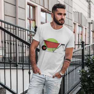 T-shirt Chariot de jardin brouette rouge