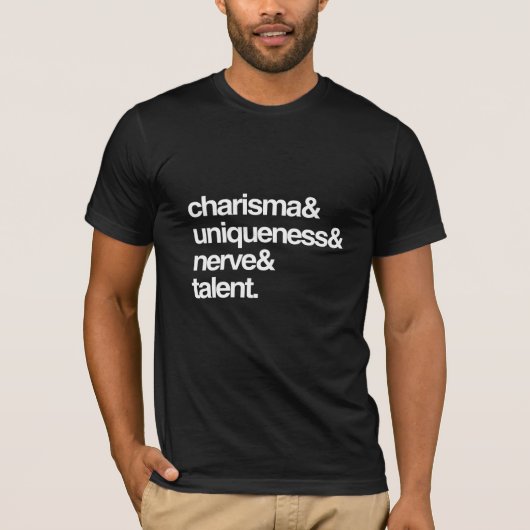 T-shirt Charisme Unicité Nerf et Talent (Devant)
