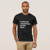 T-shirt Charisme Unicité Nerf et Talent (Devant entier)