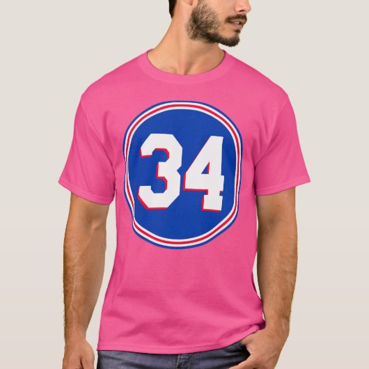 T-shirt Charles Barkley Numéro 34 Jersey Philadelphia 76Er (Devant)