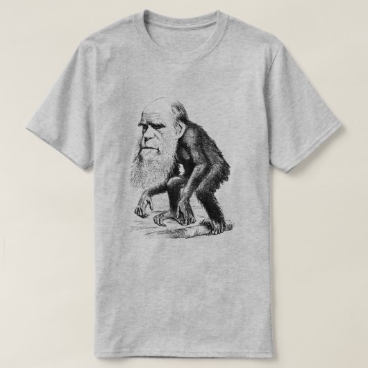 T-shirt Charles Darwin comme singe (Design devant)