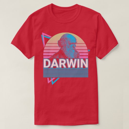 T-shirt Charles Darwin Evolution Théorie Retro Don1 (Design devant)