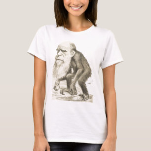 T-shirt Charles Darwin l'homme de singe