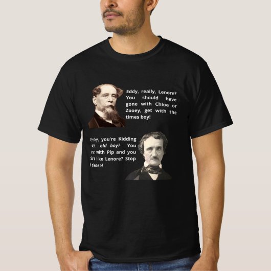 T-shirt Charles Dickens contre Edgar A Poe (Devant)