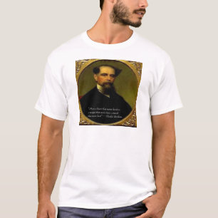 T-shirt Charles Dickens et Citation Coeur