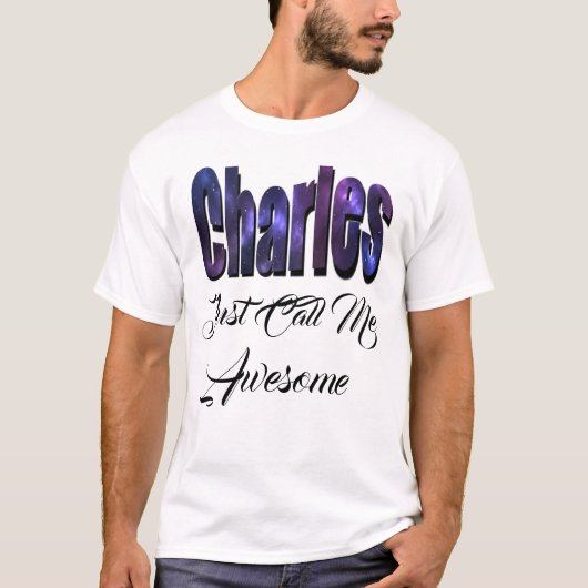 T-shirt Charles, Nom, Logo, (Devant)