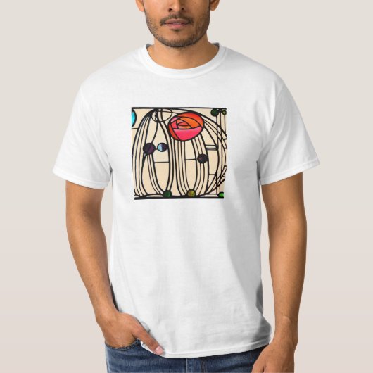 T-shirt Charles Rennie Mackintosh Vitrail (Devant)