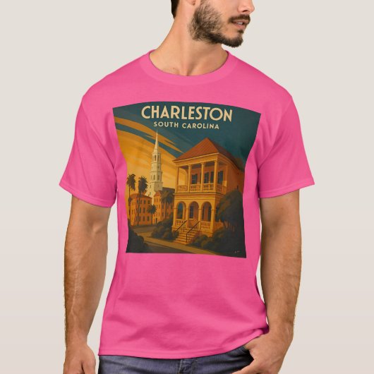 T-shirt Charleston Caroline du Sud (Devant)