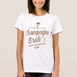 T-shirt Charleston Champagne Mariée Enterrement de vie d