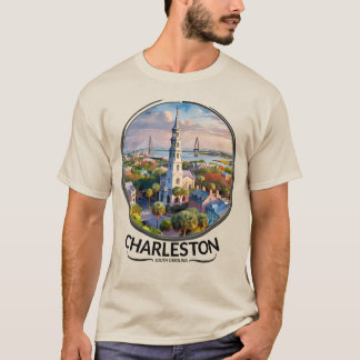 T-shirt Charleston historique Caroline du Sud Artiste