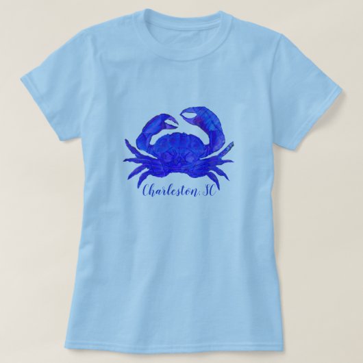 T-shirt Charleston SC Crabe (Design devant)