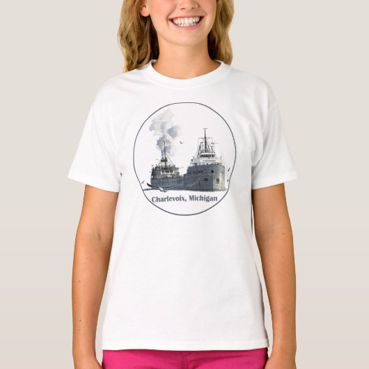 T-shirt Charlevoix, Michigan (Devant)