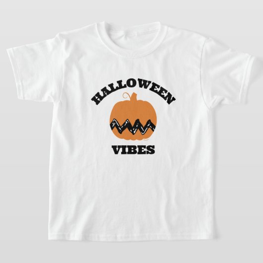 T-shirt Charlie Brown Orange Citrouille | Vibes d'Hallowee (Poser)