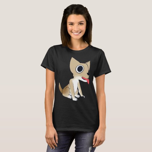 T-shirt Charlie Le Chihuahua Couleur Pleine W Bg Transpare (Devant entier)