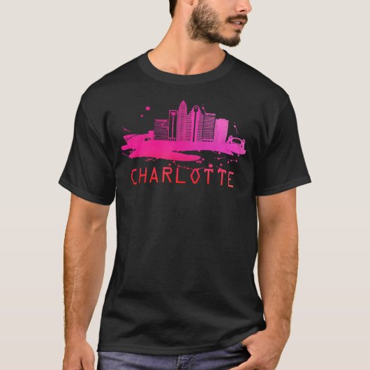 T-shirt Charlotte Cityscape - Charlotte North (Devant)