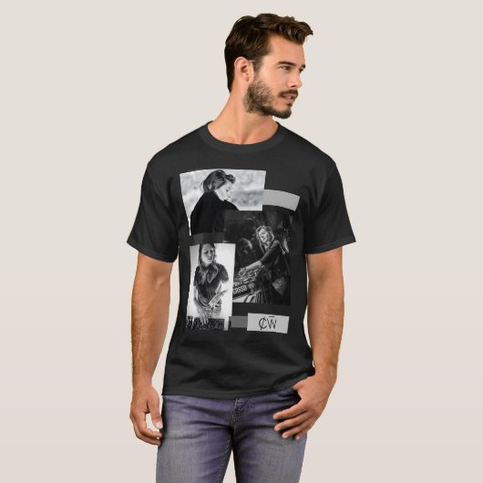 T-shirt Charlotte de Witte - T-Shi classique noir et blanc (Devant entier)