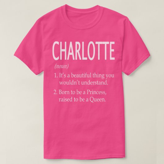 T-shirt Charlotte Name Don 105 (Design devant)