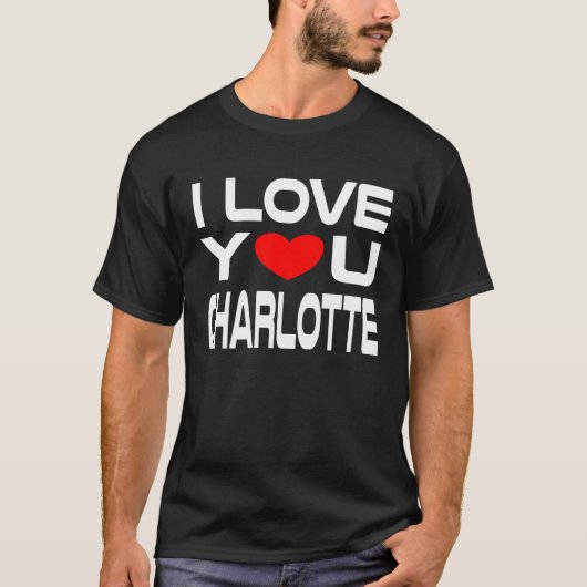 T-shirt Charlotte Red Heart to say Honey I love you (Devant)