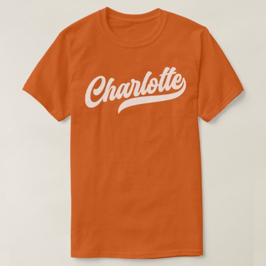 T-shirt Charlotte Retro Charlotte Hornets (Design devant)