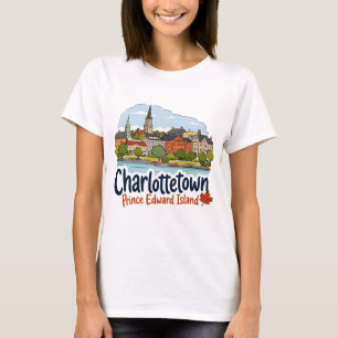 T-shirt Charlottetown Île-du-Prince-Édouard Panorama de l'