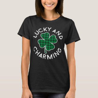 T-shirt Charmant et chanceux Plaid Lucky C St Patrick's Da