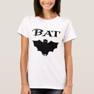 T-shirt Charmante Chauve-Souris Noir Et Blanc Halloween