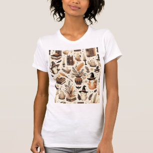 T-shirt Charmantes bougies et livres Witchcore – Automne f