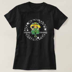 T-shirt Charme chanceux. Fête de la petite fille irlandais