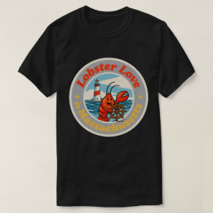 T-shirt Charme côtier _ Lobster du Massachusetts Style Vin