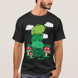 T-shirt Charme Cottagecore Aesthetic Grenouille Mignonne e