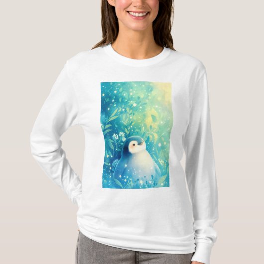 T-shirt Charme de bébé manchot (Devant)
