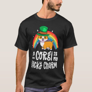 T-shirt Charme de chance Corgi Chien Jour de la Saint-Patr