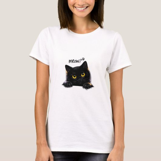 T-shirt Charme de Chat Noir Tee (Devant)