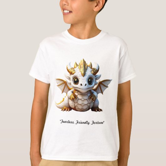 T-shirt "Charme de dragon d'or" (Devant)