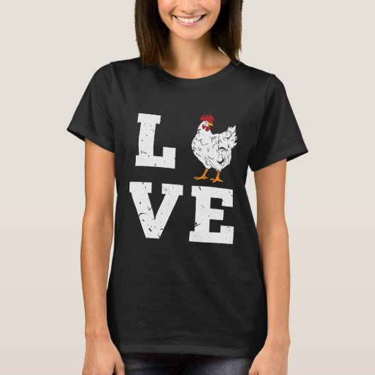 T-shirt Charme de l'agriculture de poulets Aimer Anniversa (Devant)