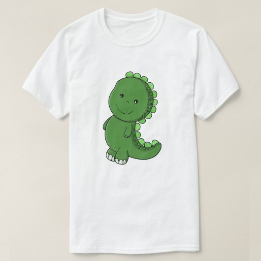 T-shirt Charme Dinosaure Émeraude (Design devant)
