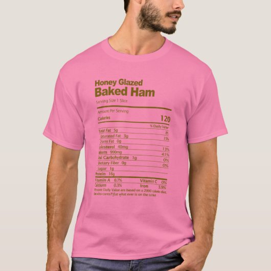T-shirt Charme doré au lait de jambon La valeur nutritive  (Devant)