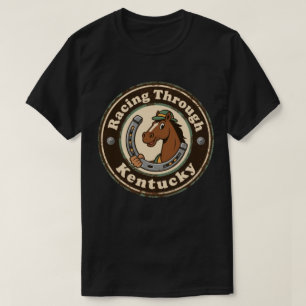 T-shirt Charme du Derby du Kentucky _ Cheval avec chapeau