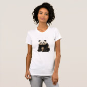 T-Shirt Charme Panda Réaliste (Devant entier)