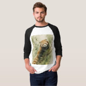 T-shirt Charme Rustique du Panda Roux (Devant entier)