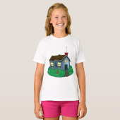 T-shirt Charming Cottage Style House with Garden (Devant entier)