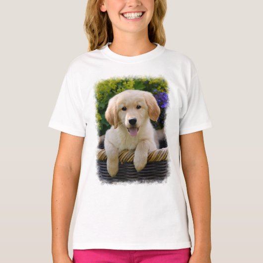 T-shirt Charming Goldie Retriever Chiot Photo (Devant)