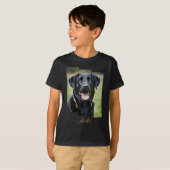 T-shirt Charming Labrador Retriever Portrait - Triptych Ar (Devant entier)