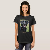 T-shirt Charming Labrador Retriever Portrait - Triptych Ar (Devant entier)