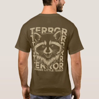 T-shirt Charming Little Terror Retro Raccoon