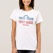 T-shirt Charming Tiny Toes Minuscule Nez Bébé Faire-part D (Devant)