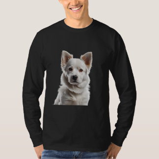 T-shirt Charming White Shepherd Puppy Portrait