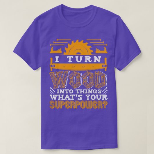 T-shirt Charpentier Je Transforme Le Bois En Objets Travai (Design devant)